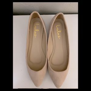 Lulus Holly light nude suede flats